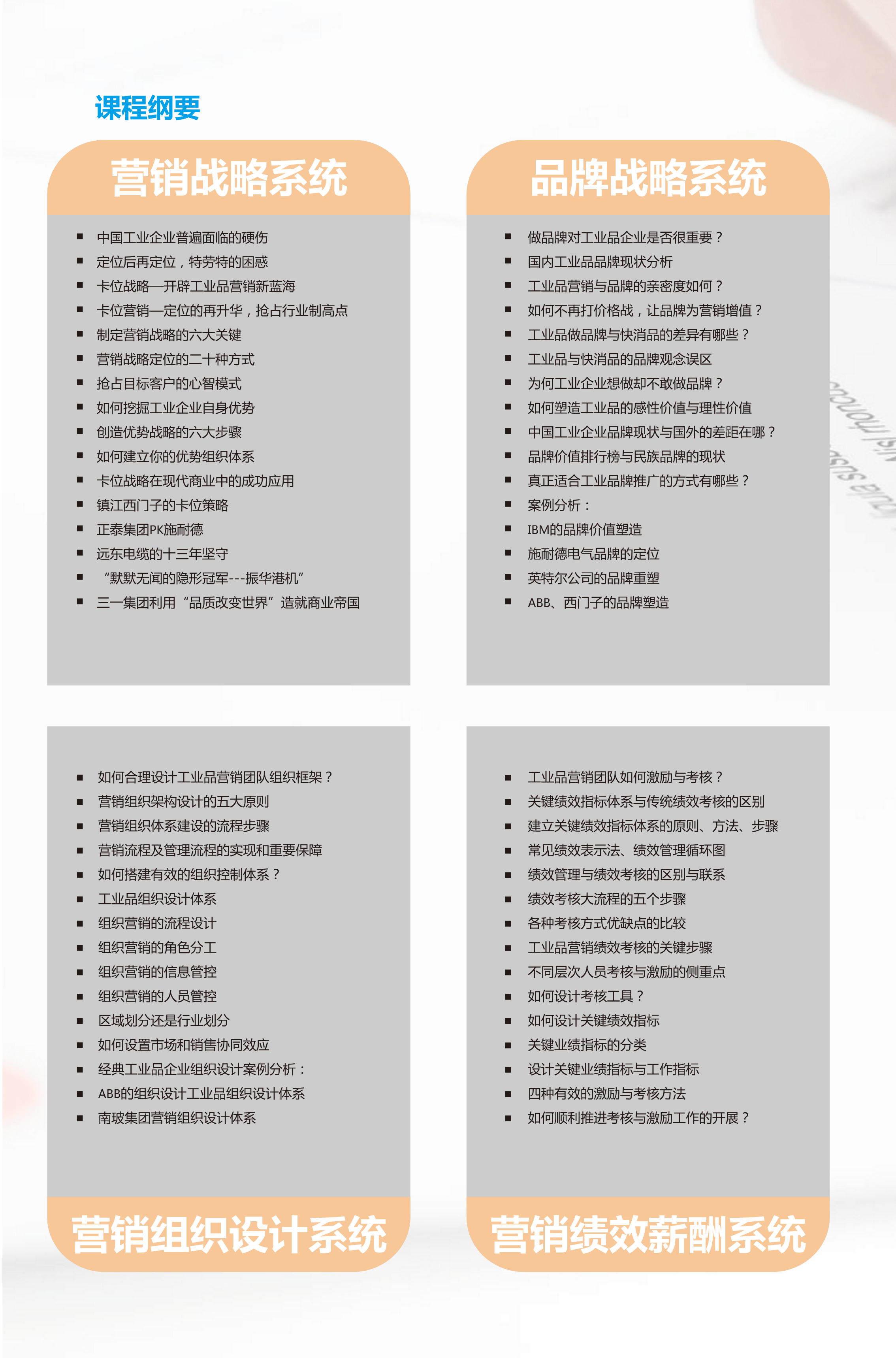 工業(yè)品營銷培訓總裁班培訓課程綱要 工業(yè)品營銷培訓總裁班培訓課程綱要
